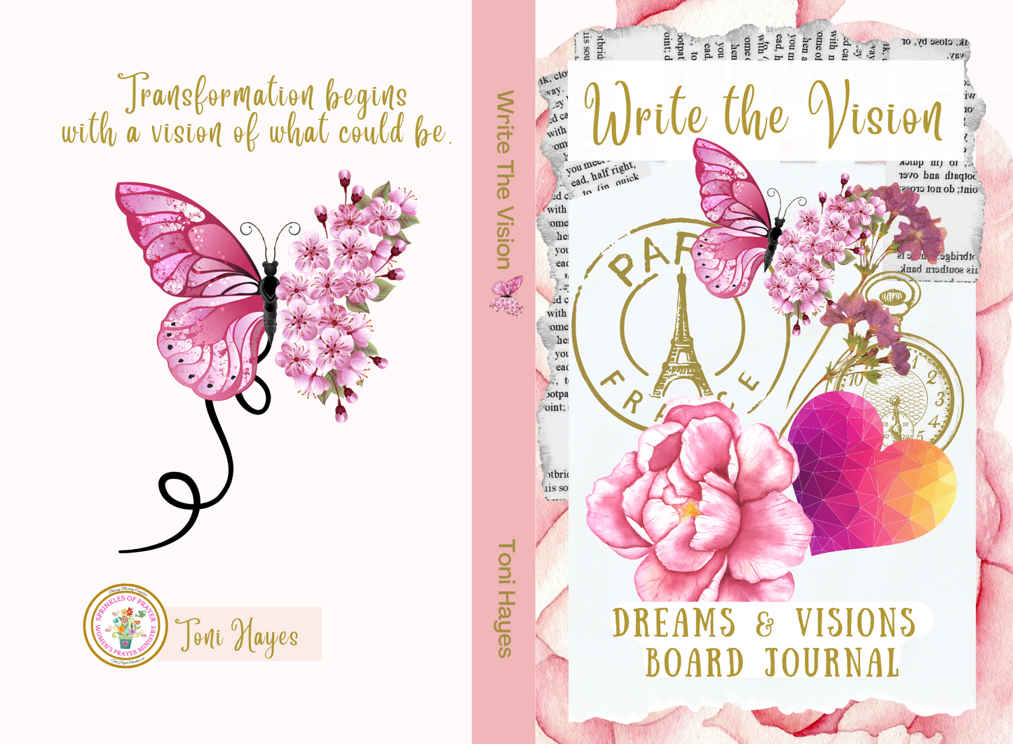 Butterfly Paris Collage Vision and Dream Board Journal